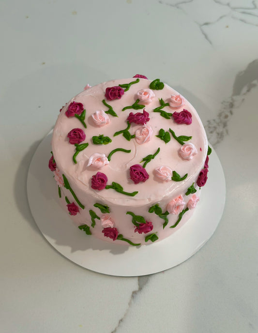 Sweet rose cake